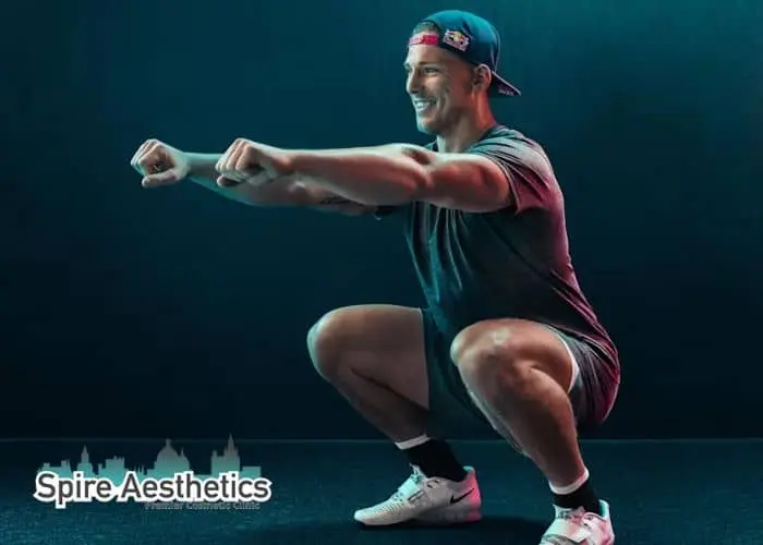 Image of man build leg muscle Brockenhurst through exercise
