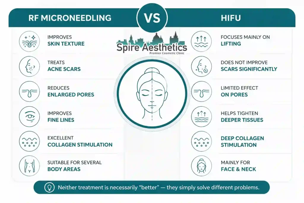 RF Microneedling vs HIFU: Which Treatment Gives Better Results Brockenhurst?